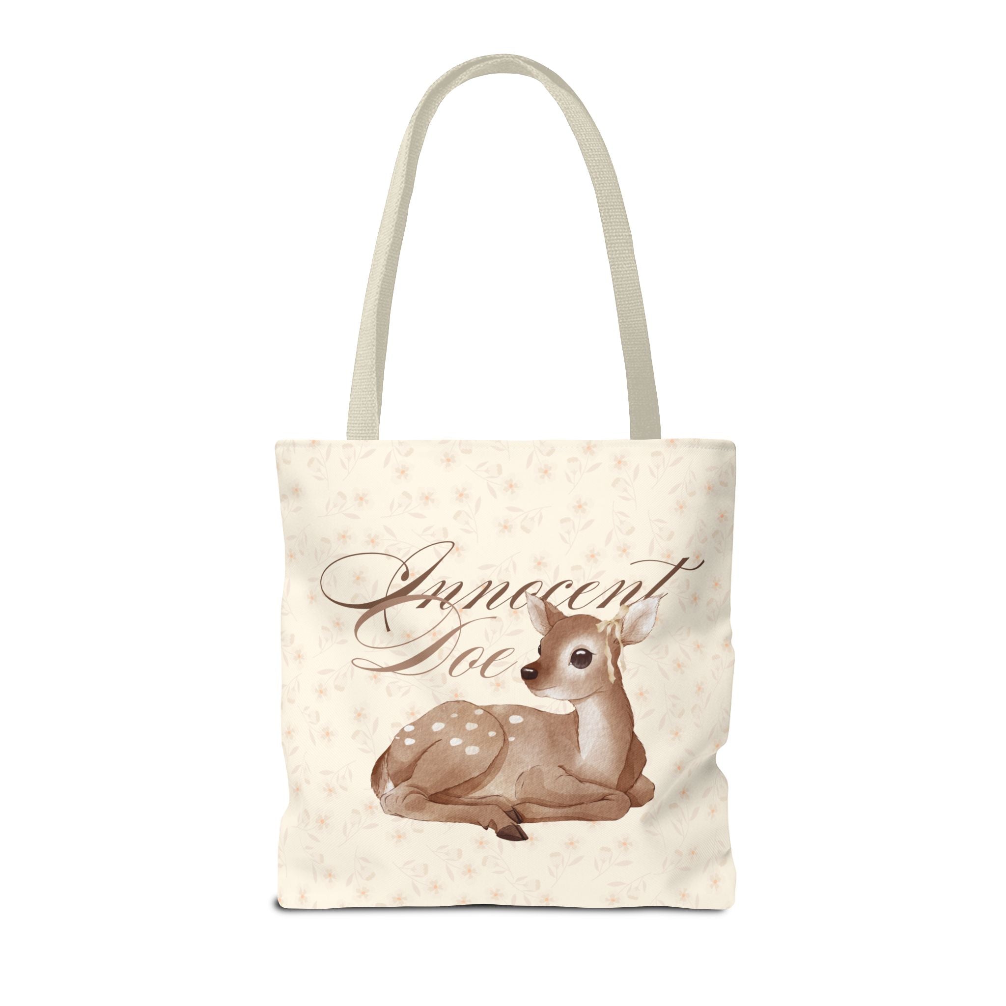 Innocent Doe Fawn Tote Bag - Cute Vintage Deer Canvas Tote