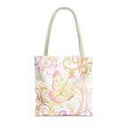 Butterfly Flourish Tote Bag — Pastel Floral Carryall