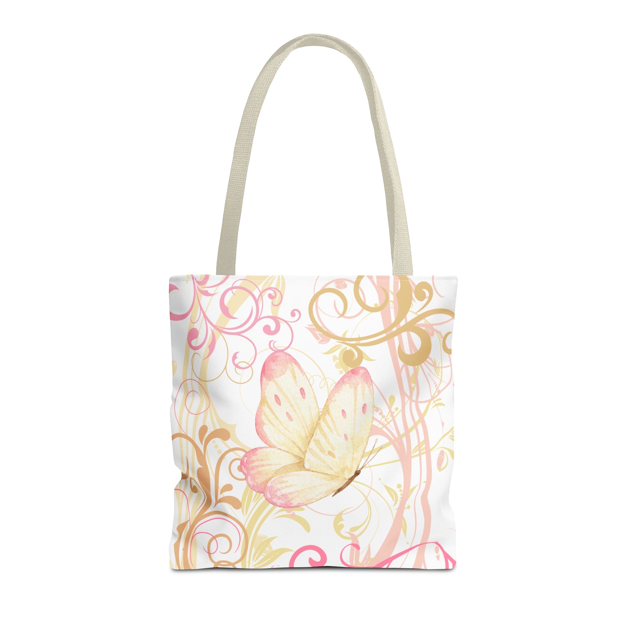 Butterfly Flourish Tote Bag — Pastel Floral Carryall