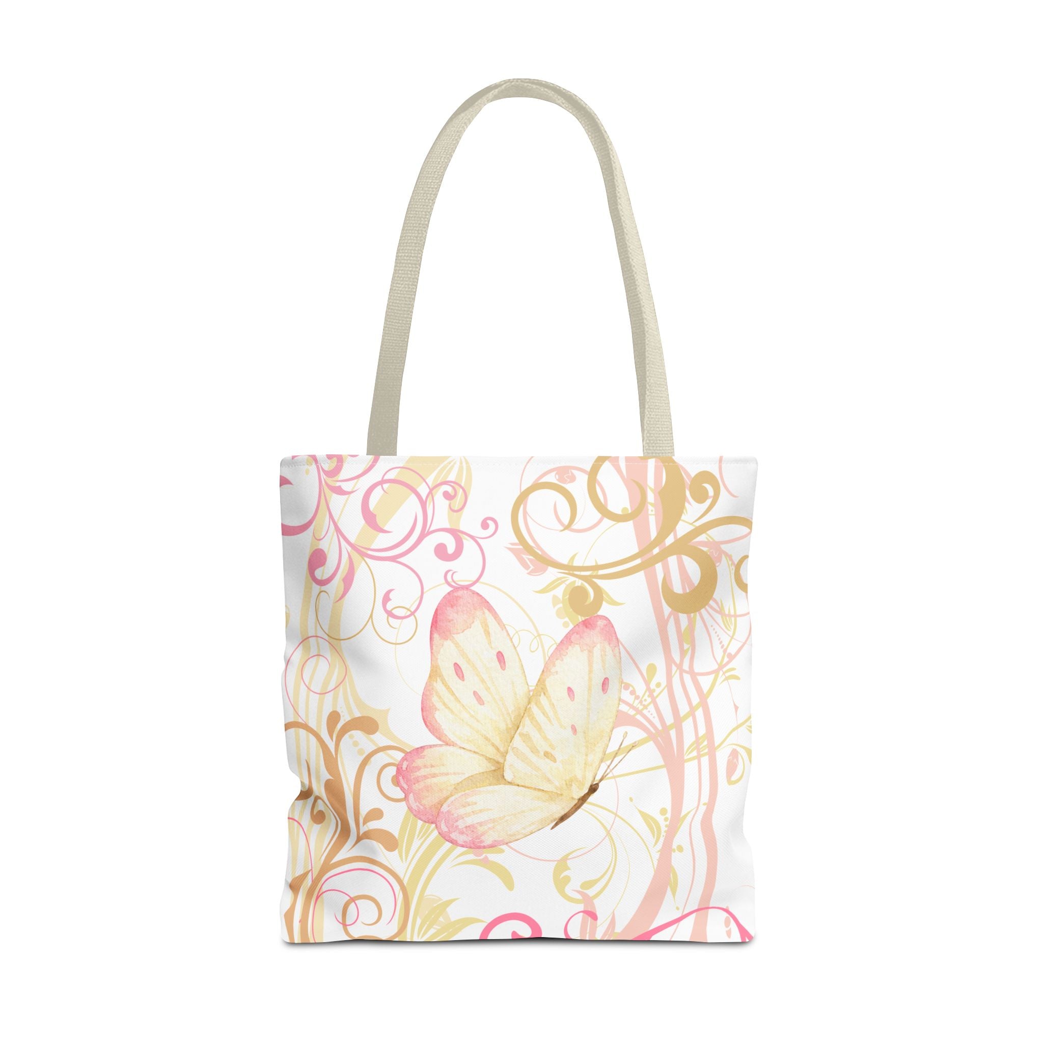 Butterfly Flourish Tote Bag — Pastel Floral Carryall