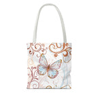 Butterfly Flourish Tote Bag — Floral Swirl All-Over Print