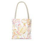 Butterfly Flourish Tote Bag — Pastel Floral Carryall