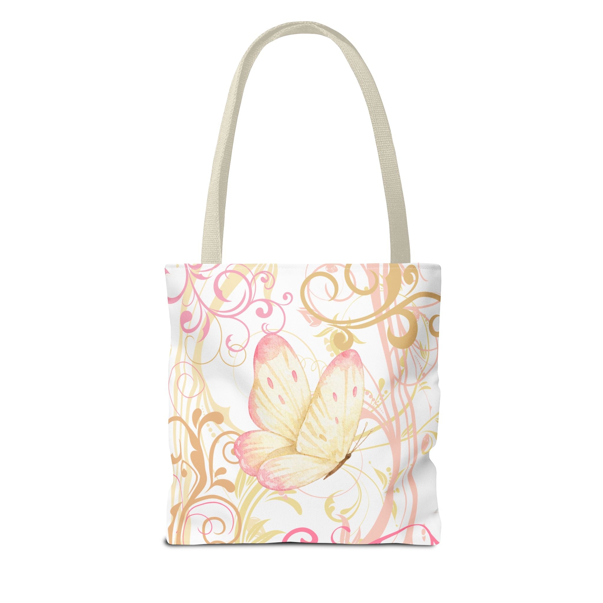 Butterfly Flourish Tote Bag — Pastel Floral Carryall