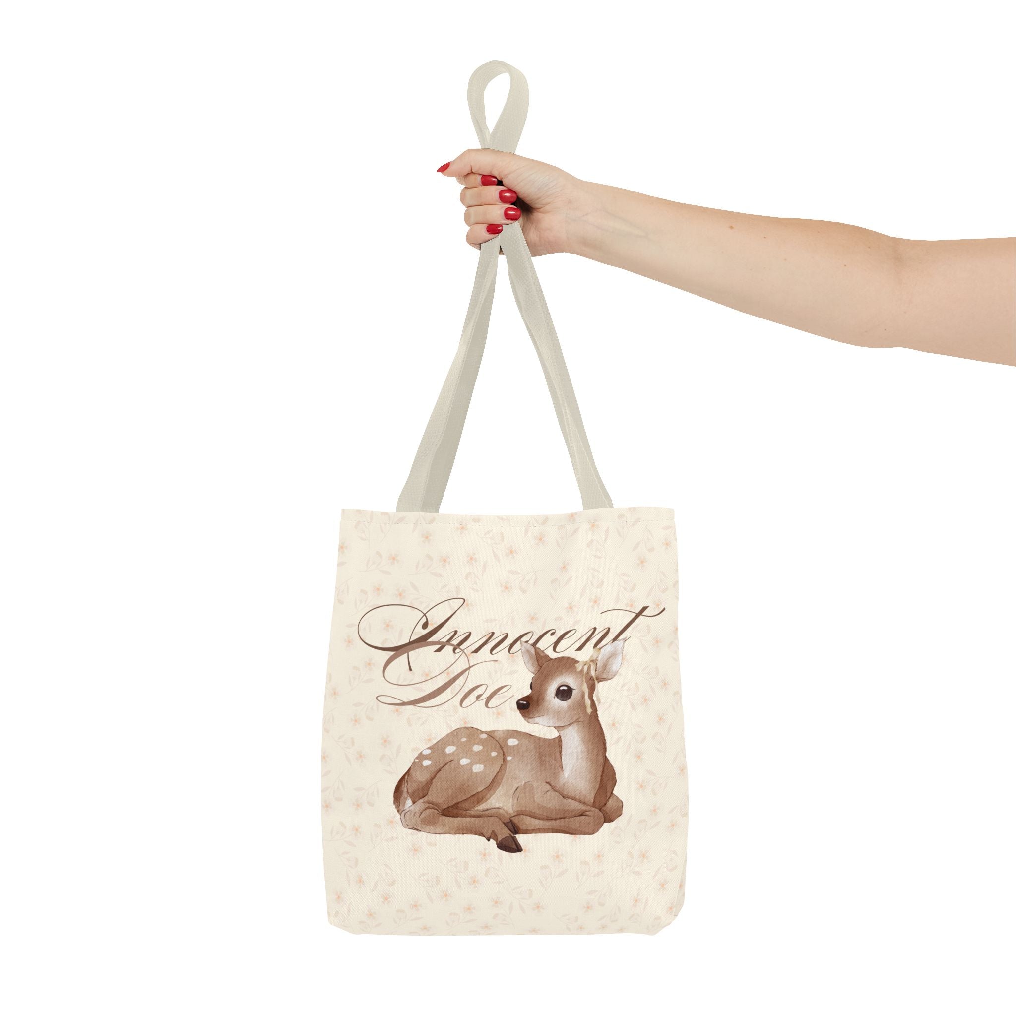 Innocent Doe Fawn Tote Bag - Cute Vintage Deer Canvas Tote