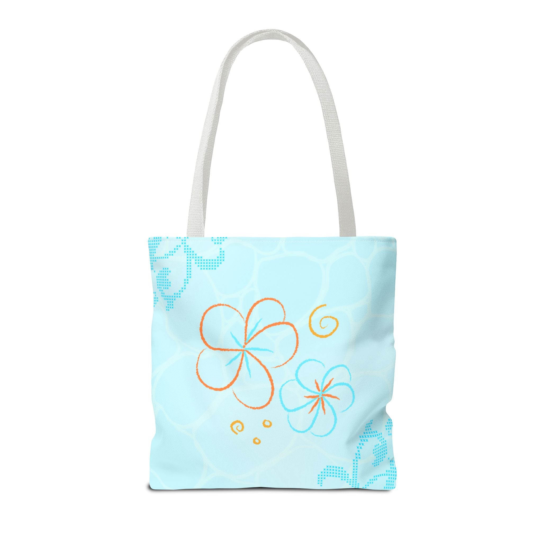 Summer Vibes Dolphin Tote Bag — Beachy Floral All-Over Print
