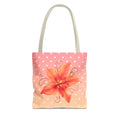 Floral Lily Polka Dot Tote
