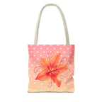Floral Lily Polka Dot Tote