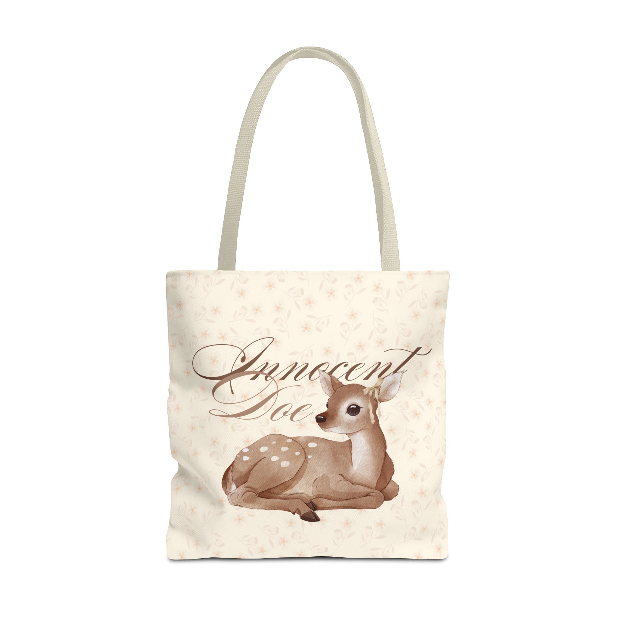 Innocent Doe Fawn Tote Bag - Cute Vintage Deer Canvas Tote