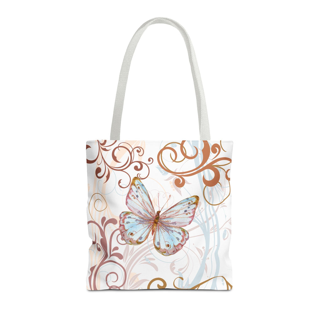 Butterfly Flourish Tote Bag — Floral Swirl All-Over Print