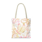 Butterfly Flourish Tote Bag — Pastel Floral Carryall