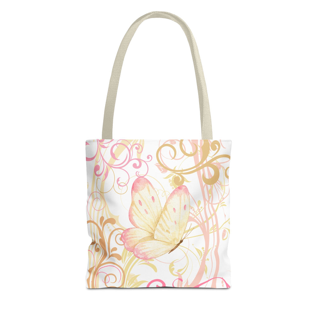 Butterfly Flourish Tote Bag — Pastel Floral Carryall