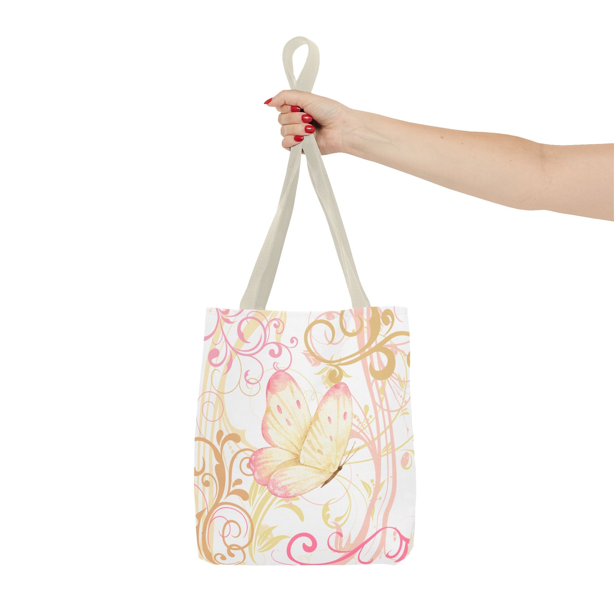 Butterfly Flourish Tote Bag — Pastel Floral Carryall