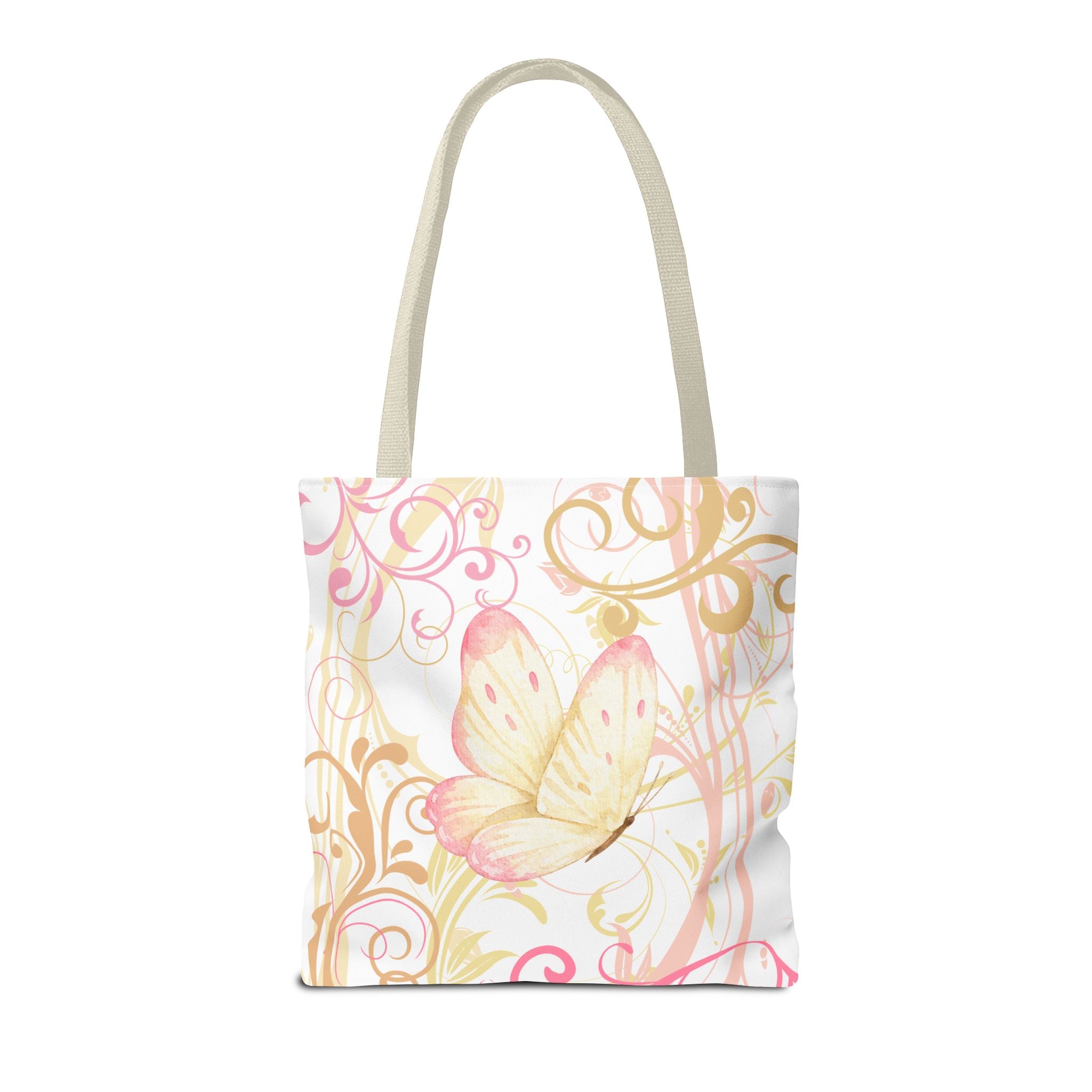 Butterfly Flourish Tote Bag — Pastel Floral Carryall