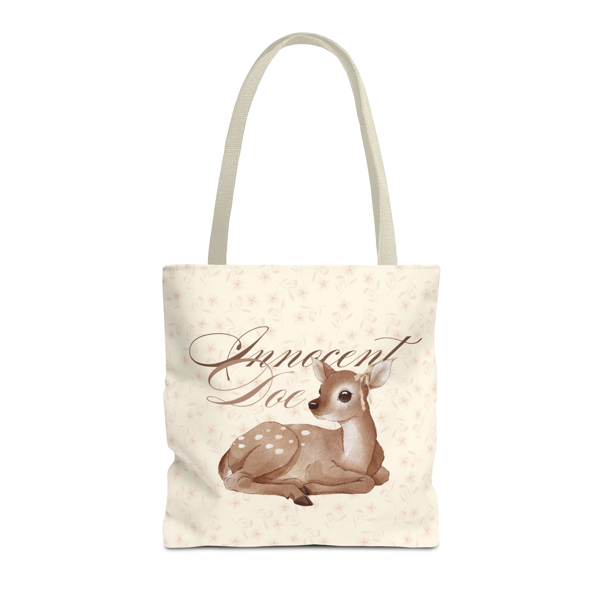 Innocent Doe Fawn Tote Bag - Cute Vintage Deer Canvas Tote