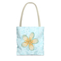 Plumeria Floral Tote Bag — Tropical Watercolor Beach Shopper