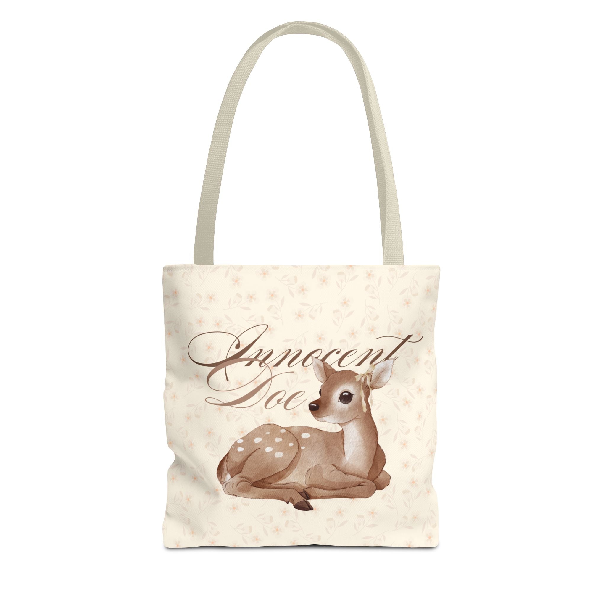 Innocent Doe Fawn Tote Bag - Cute Vintage Deer Canvas Tote