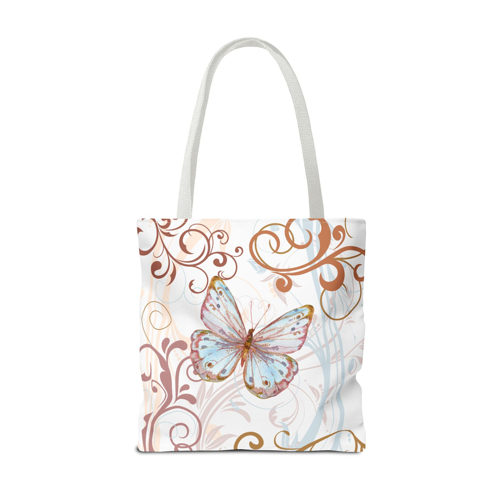 Butterfly Flourish Tote Bag — Floral Swirl All-Over Print