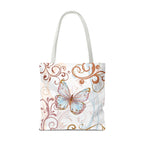 Butterfly Flourish Tote Bag — Floral Swirl All-Over Print